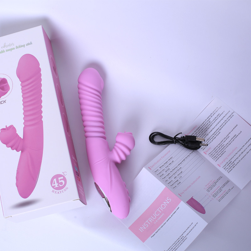 初辰大波龍伸縮振動棒女性用加温舌舐めAV棒マッサージ自慰器大人趣味用品