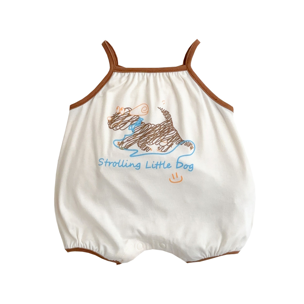 Traje para niños de 1 a 3 años, bolso de tirantes para bebés, ropa de pedos, ropa de protección solar, ropa de salida coreana de dos piezas para bebés