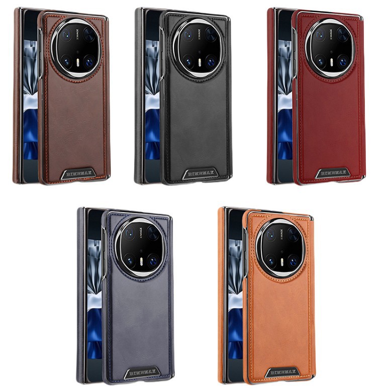 适用华为Mate X6无线磁吸手机壳高档商务Mate X5电镀壳车载保护套