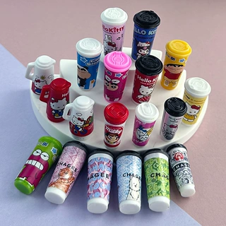 树脂迷你卡通公仔奶茶杯水壶立体造型食玩游乐场玩具饰品配件