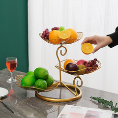 北歐2021新款網紅漂亮精緻多層高腳水果盆果盤水果籃客廳家用茶几