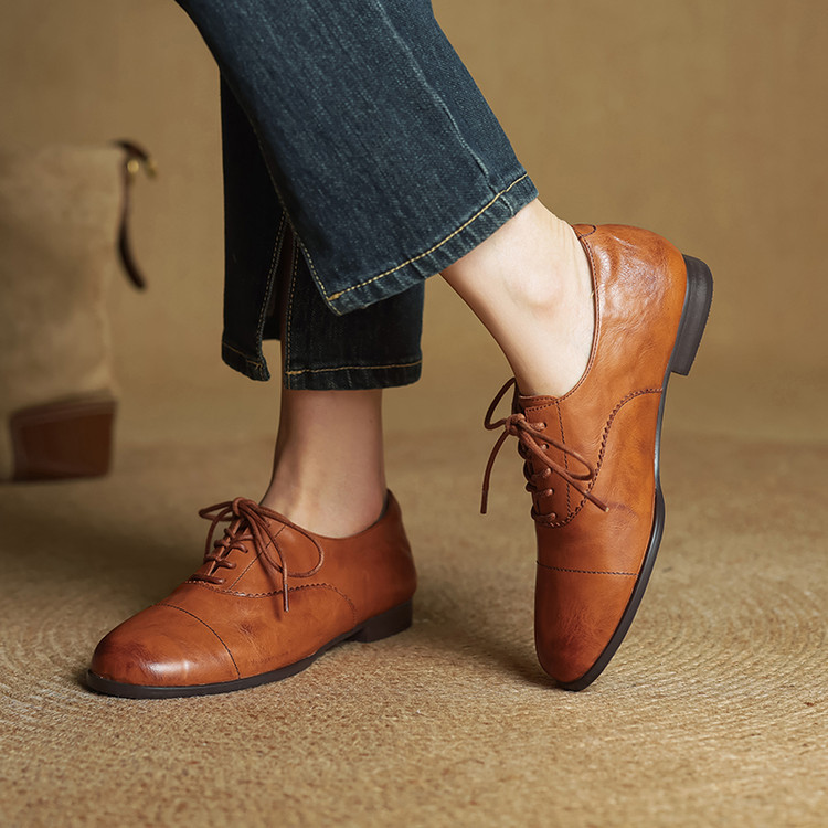 CHIKO Chaka Round Toe Block Heels Oxfords Shoes