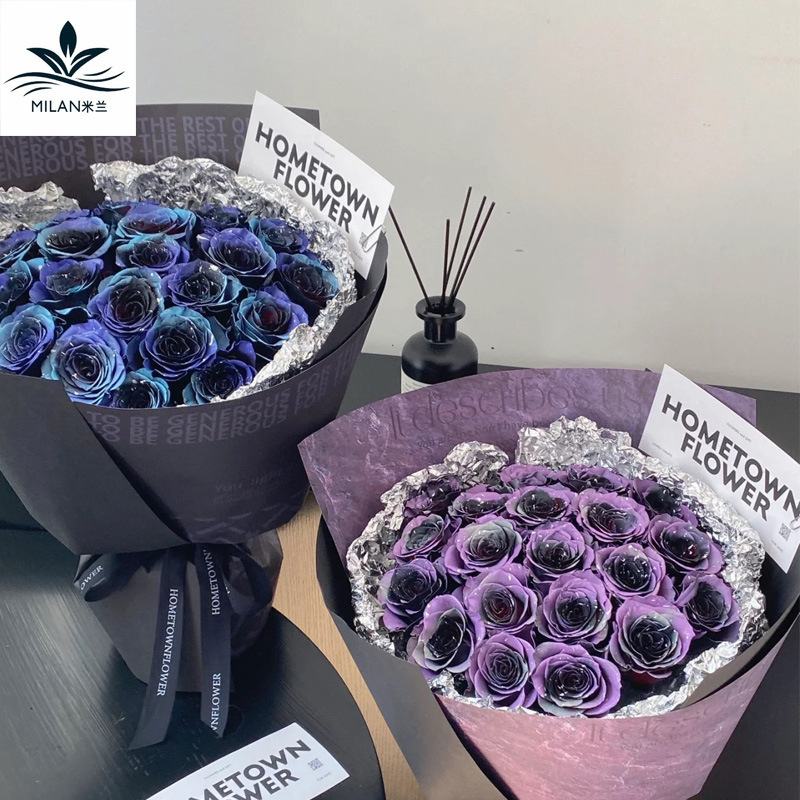 Internet celebridad ciruela negro rosa púrpura flores autopintadas agente de pulverización de color tinte floral spray colorante