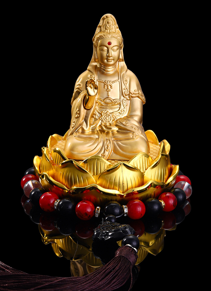 Car ornaments thousand hands Guanyin car accessories perfume center console perfume holder Buddha statue men's car car accessories