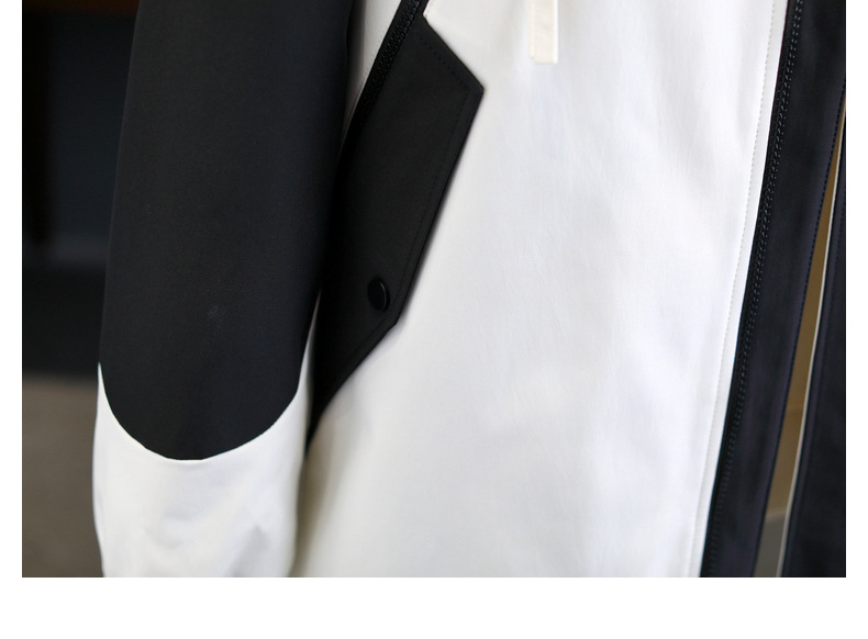 Men's autumn and winter plush and thickened work clothes jacket with a trendy contrasting color patchwork casual winter_voghion.com