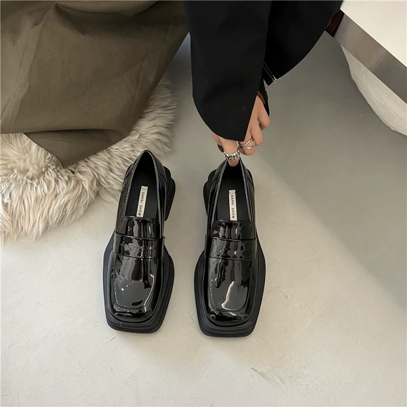Demi-season winter footwear English style for leather shoes platform, British style, 2024 years