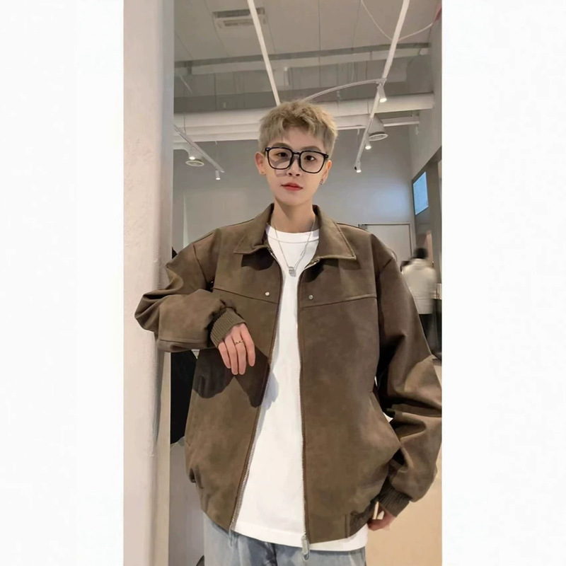 Cleanfit Men's Leather Jacket 2026 Spring and Autumn New American Retro Trendy Brand Cool and Stylish Loose Jacket