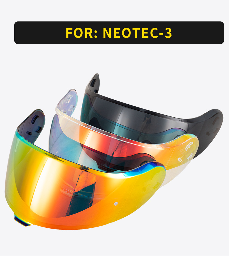 Motorcycle Helmet Cns-3C Lens Compatible with Neotec-3 Helmet, Windproof and Uv-Resistant High-Definition Accessories