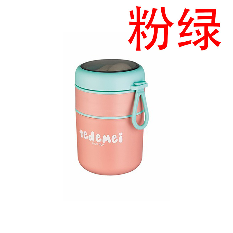 Taza redonda de sopa con aislamiento de acero inoxidable, taza de desayuno, taza de avena, taza de agua con leche, mini olla de sopa de reemplazo de comidas para trabajadores de oficina portátil