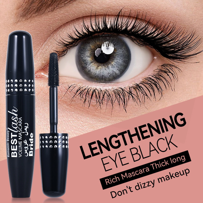 Transfronterizos para pestañas impermeable sin manchas, rímel de fijación larga, rímel de fijación duradero, impermeable, maquillaje de ojos para mujeres