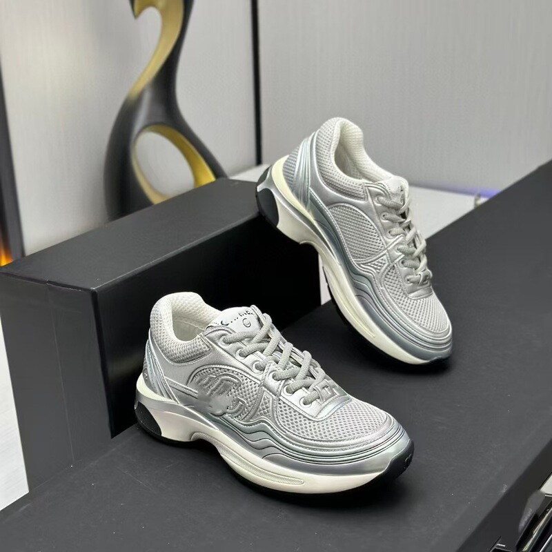 欧货厚底运动鞋女休闲粉色2025年春季新款银角轻便小白鞋老爹鞋女|undefined