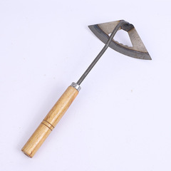 Manufacturer wholesale wooden handle garden hoe household vegetable gardening hoe farmer user outdoor plowing nail rake large quantity discount