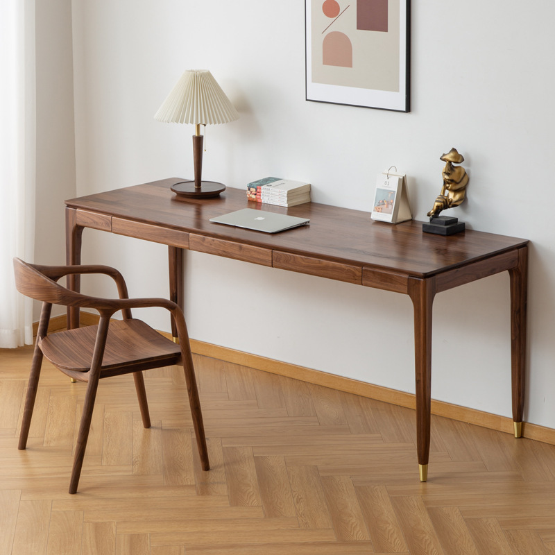 Walnut Wood Desk Study Desk Writing Desk Study Desk Cherry Desk White Oak Desk