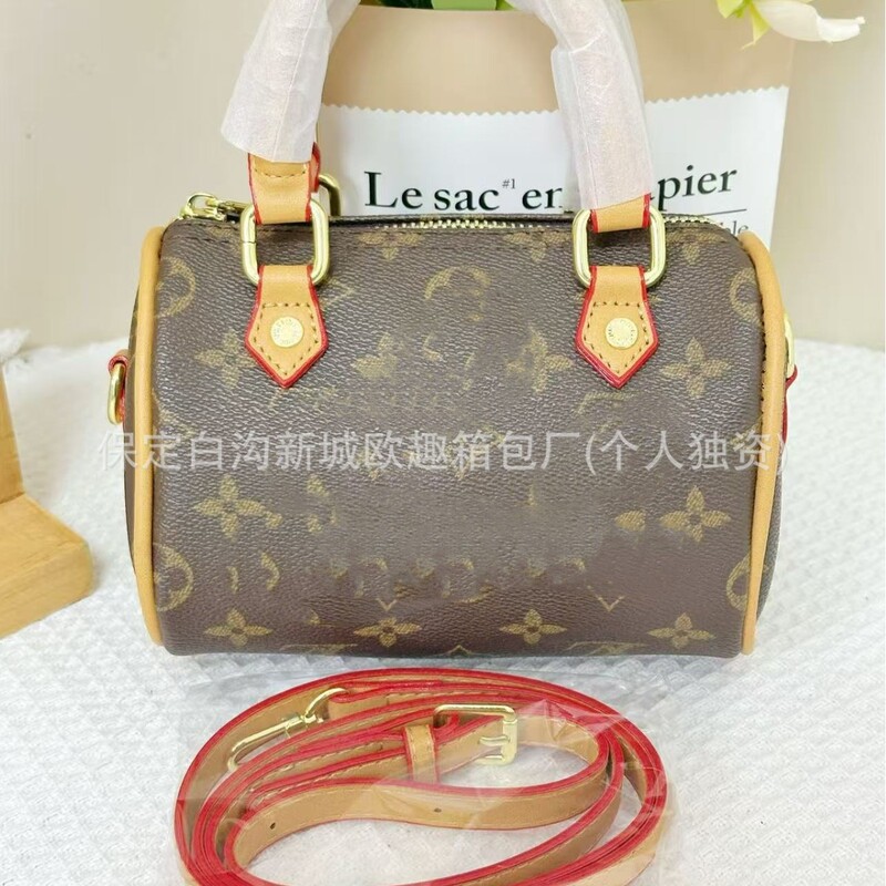 New classic versatile bag, LV monogram mini Boston, a cross-border bestseller New classic versatile bag, LV monogram mini Boston, a cross-border bestseller
