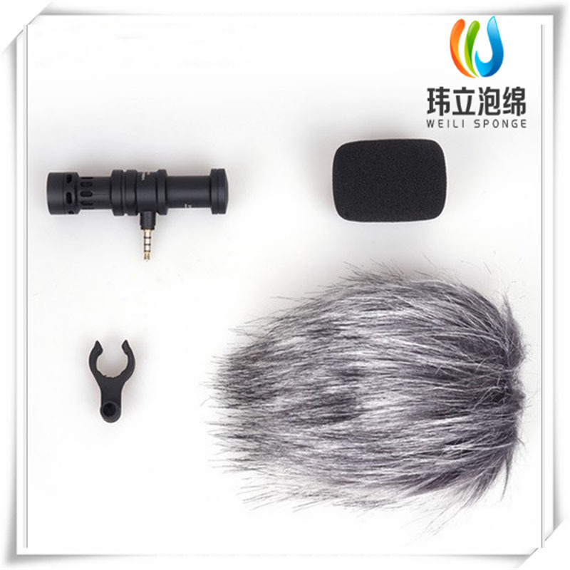 WS-M2拍摄视频跟拍采访麦克风海绵套迷你直播话筒罩 单反指向毛套