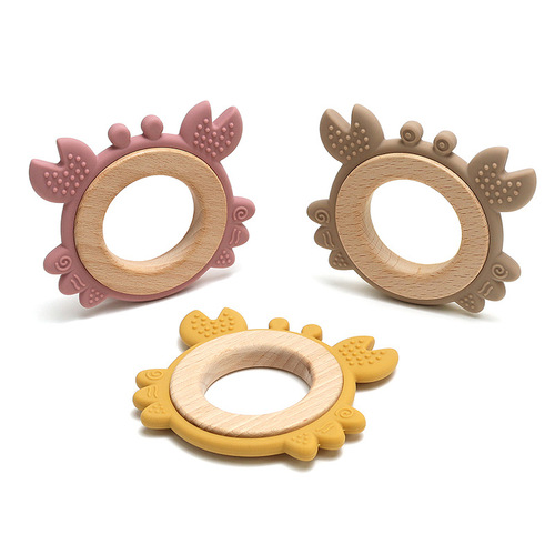 Bestselling Crab Silicone Teether, Cute Food-Grade Baby Soothing Toy, Baby Tooth Grinding Stick Toy