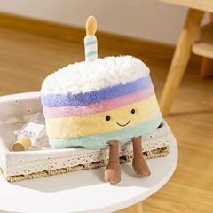 クロスボーダーかわいい虹ケーキ人形ぬいぐるみ女の子誕生日ケーキシミュレーションケーキ人形子供プレゼント