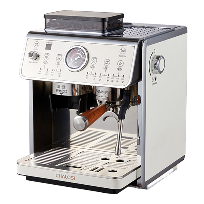 110V cafetera espartita casera de doble caldera de molienda concentrada en una cafetera semiautomática comercial