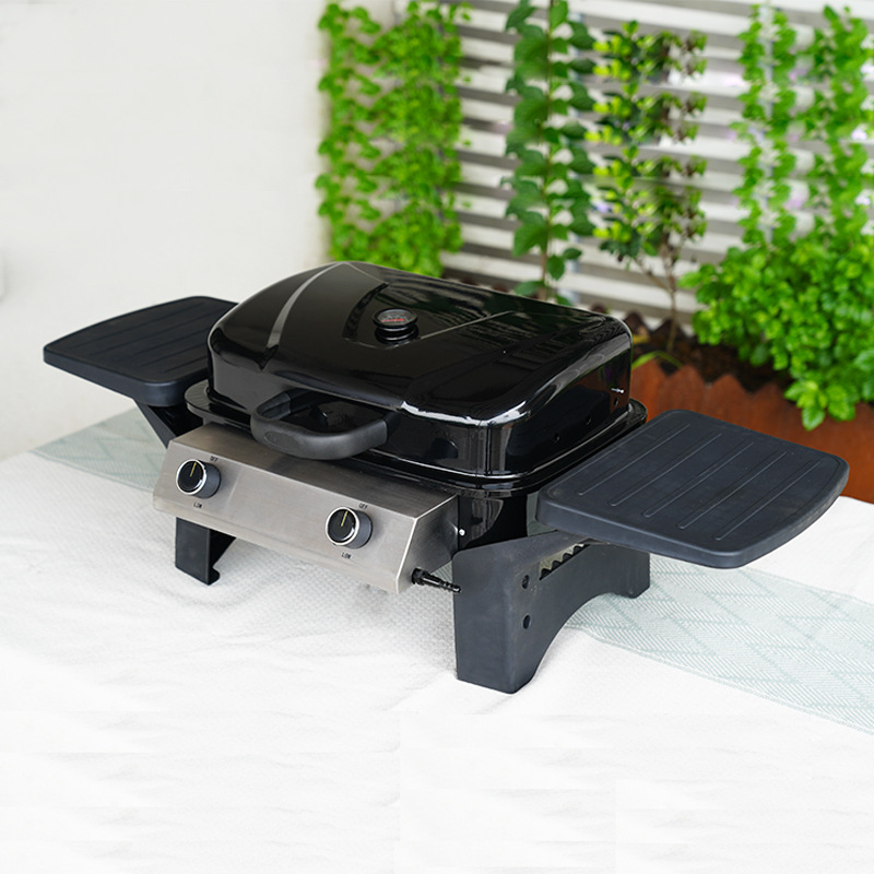 Nuevo horno de gas plegable portátil de doble cabeza horno de gas natural al aire libre horno de propano horno de gas horno de barbacoa horno de gas