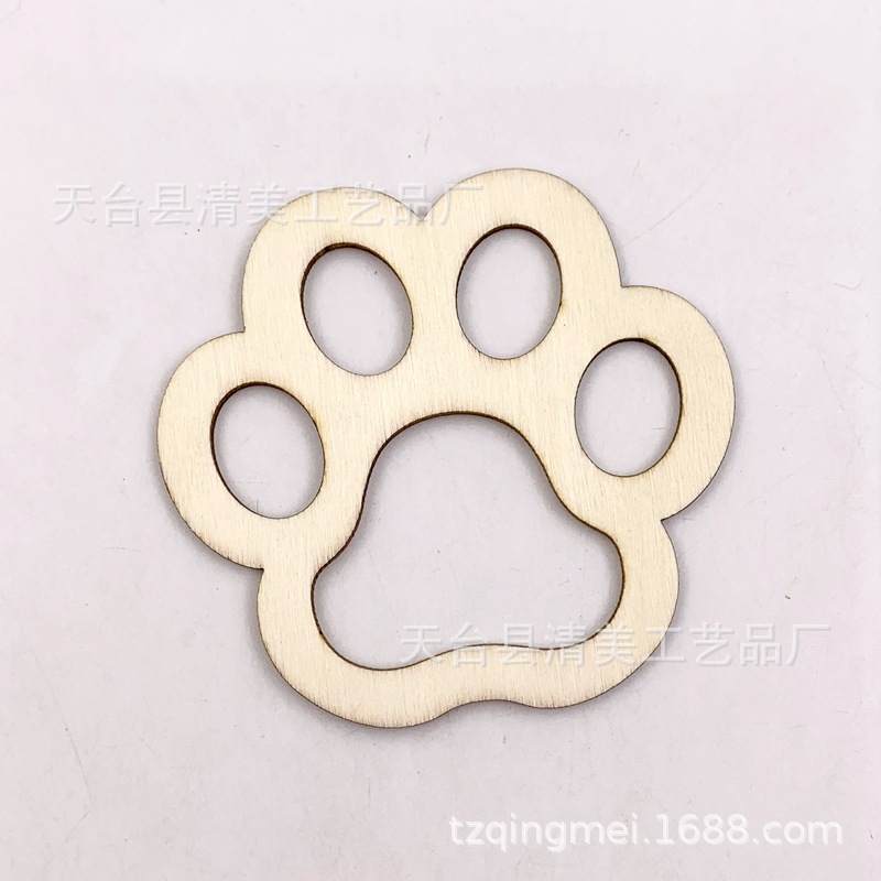 Oso sello Estilo madera chip, decoración de madera oso sello madera chip colgante 10 unidades un paquete