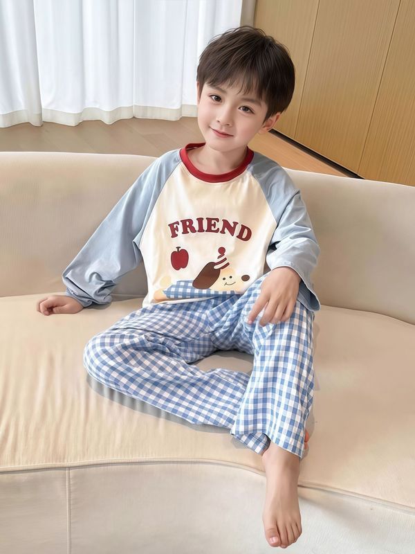 儿童秋季睡衣女童卡通秋衣秋裤少女网红家居服男宝宝长袖内衣套装|undefined