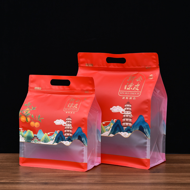 Xinhui Specialty Xinhui Pu-erh 250g 500 Thick-sealed Divided Zipper 3D Self-standing Eight Packaging Bags
