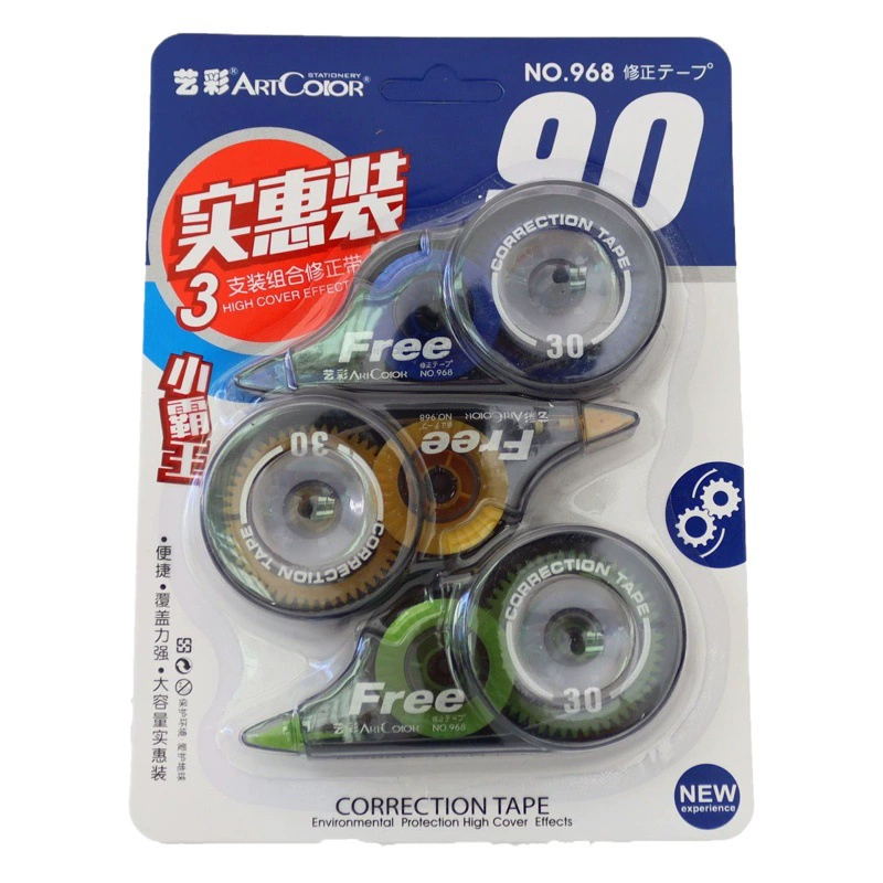 Корректирующая лента оптом в больших количествах 3 доступных студенческих канцелярских принадлежностей школьные принадлежности Корректирующая лента производители поставляют