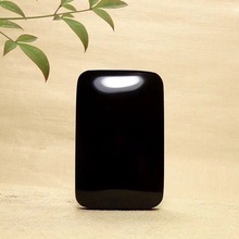 批发新疆和田玉墨玉平安无事牌吊坠黑羊脂黑面包牌玉坠时尚男女款