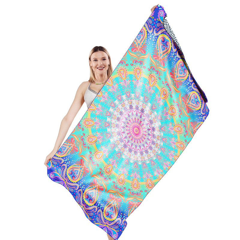 Europa y América transfronterizos toallas de playa doble terciopelo microfibra impresa digital toallas de playa toallas de baño de playa natación