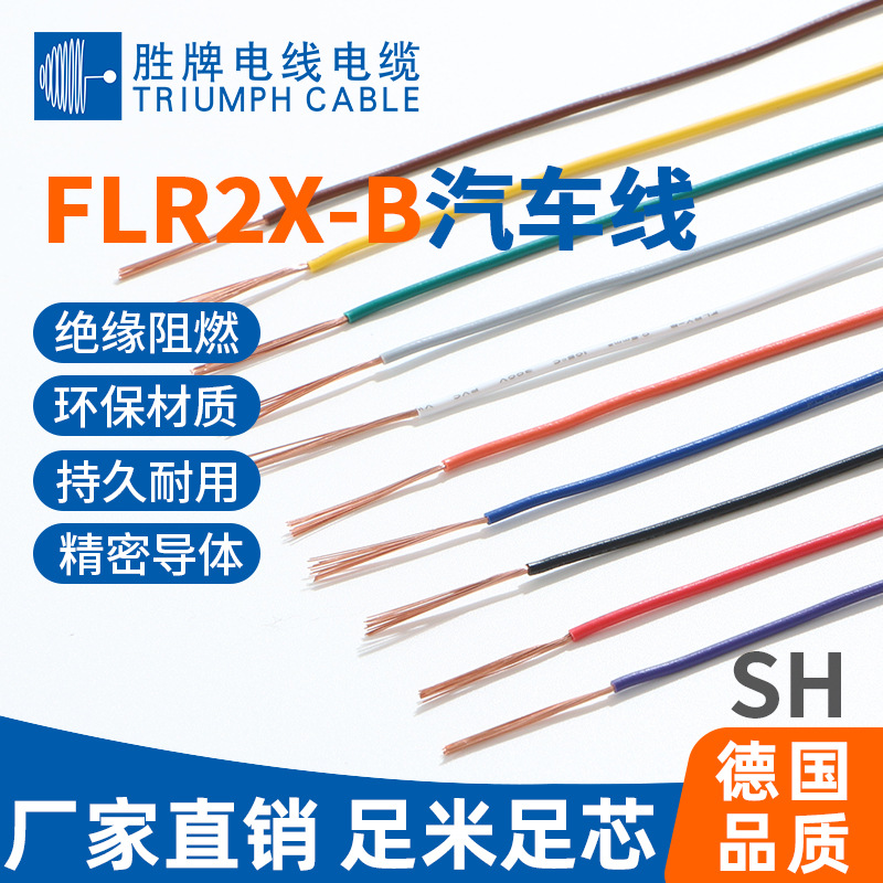 领胜 德标FLR2X-B汽车电线 裸铜绞线B型 -40~125℃ 发动机舱专用