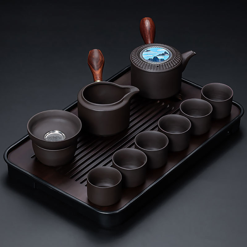 ✲☾☾✲10 보라색 모래(봉래 원더랜드) 측면 손잡이/나무 + 직사각형(호두) 검정✲☾☾✲