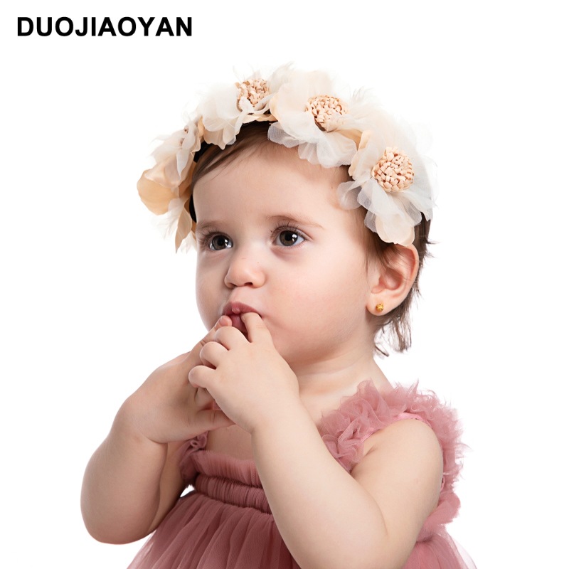 240g Weight Hair Band Hair Accessories Type No Quantity Holiday, Daily Occasion Cloth Material Flower Pattern All Seasons Season Kid'S Gender Cute Style Cute Kid'S Flower Cloth Hair Band 3