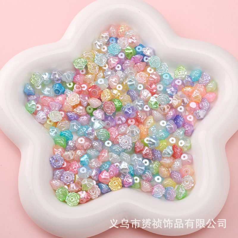 ABS パールフラワービーズアクセサリーペンダント手作り diy ブレスレットネックレスイヤリングジュエリー材料アクセサリー|undefined