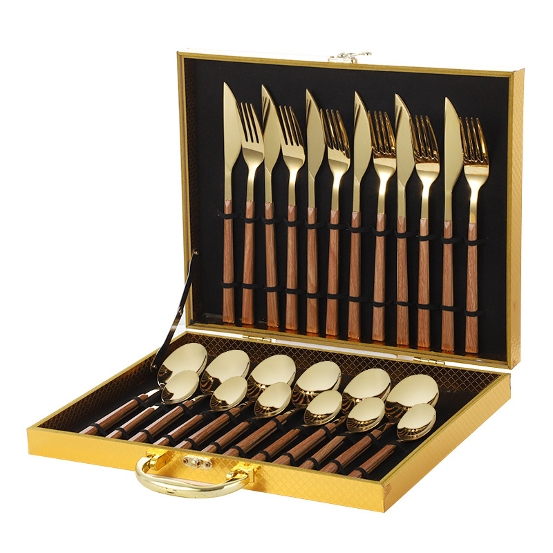 11 mango cuadrado 24pcs-Golden Gold Box