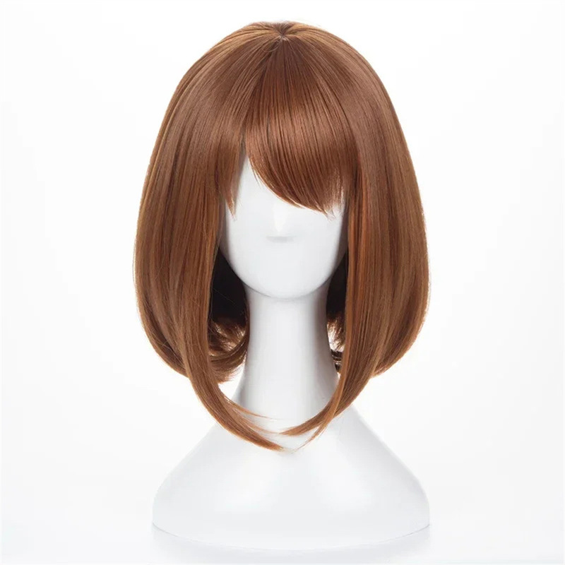 Anime Wig Long Bob Brown Long Wavy Anime Style Cos Wig Brown Bob Wig