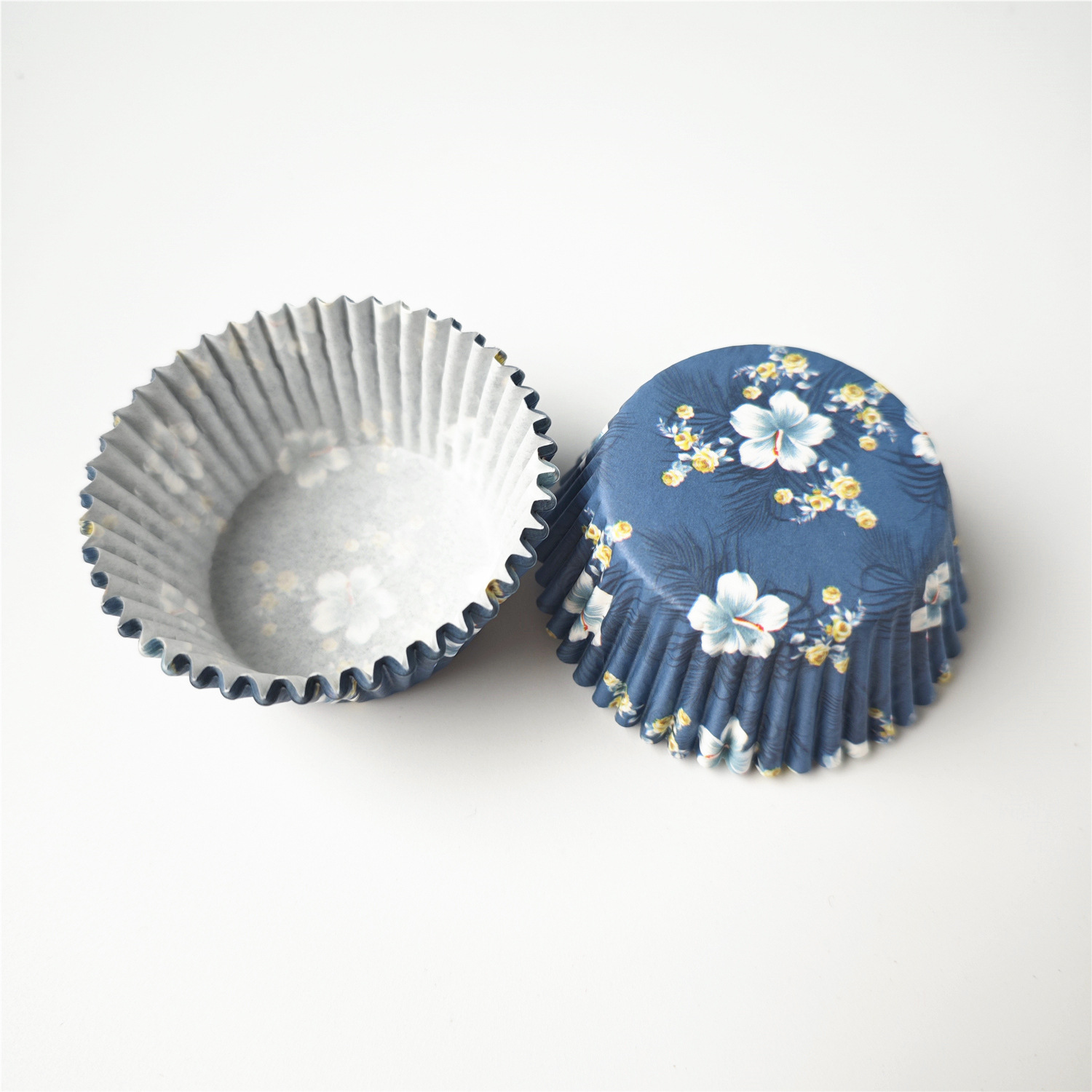 Patrón de flores en caja de papel floral 11 cm papel de aceite para hornear muffins almohadillas muffin tazas de papel transfronterizas