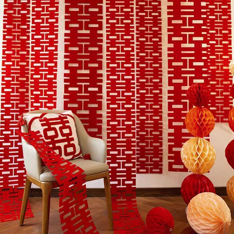 Wedding Room Decoration Little Red Riding Book Long Lianxi String suit Men's and Women's Bedroom Living Room Hotel Wedding Engagement