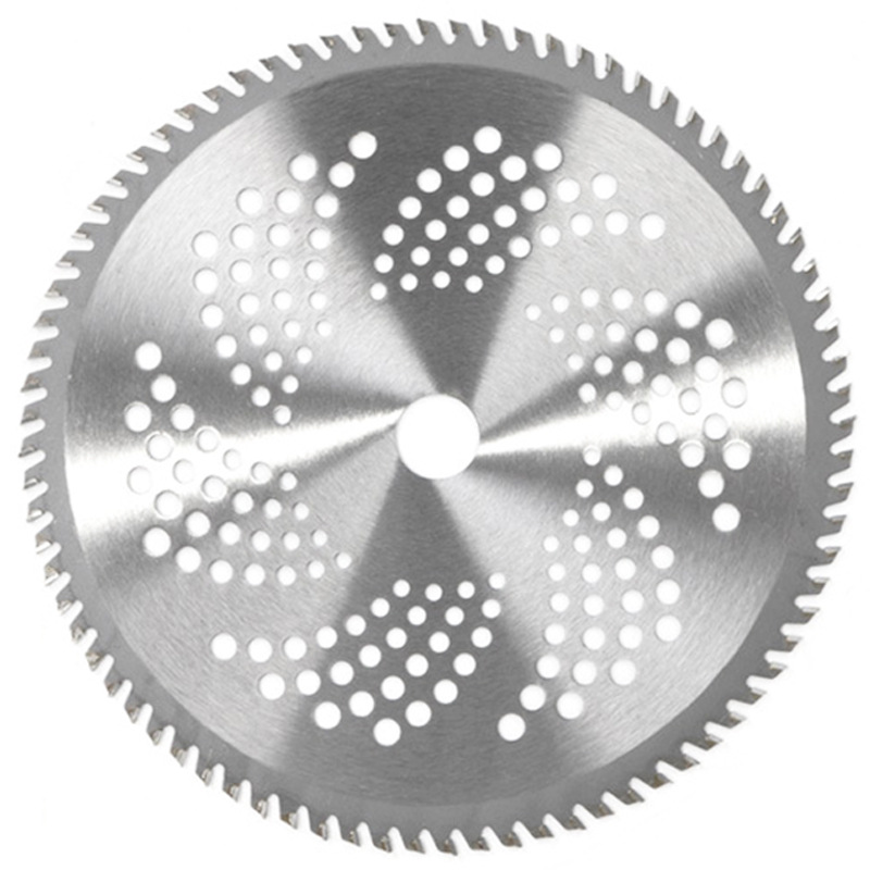 80-Tooth Lawn Mower Blade Manganese Steel Saw Blade Extended Round Straight Alloy Weeding Blade Brush Cutter Accessories