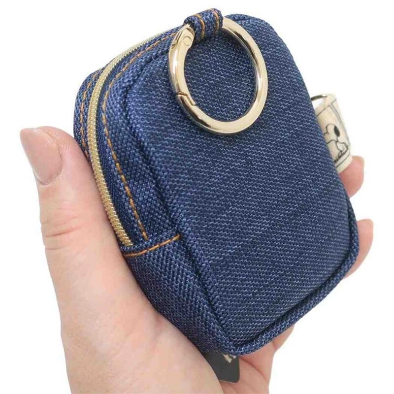 在庫あり 日本製 スヌープ パピー デニムカラー 刺繍柄 ミニ小銭入れ イヤホンケース|undefined