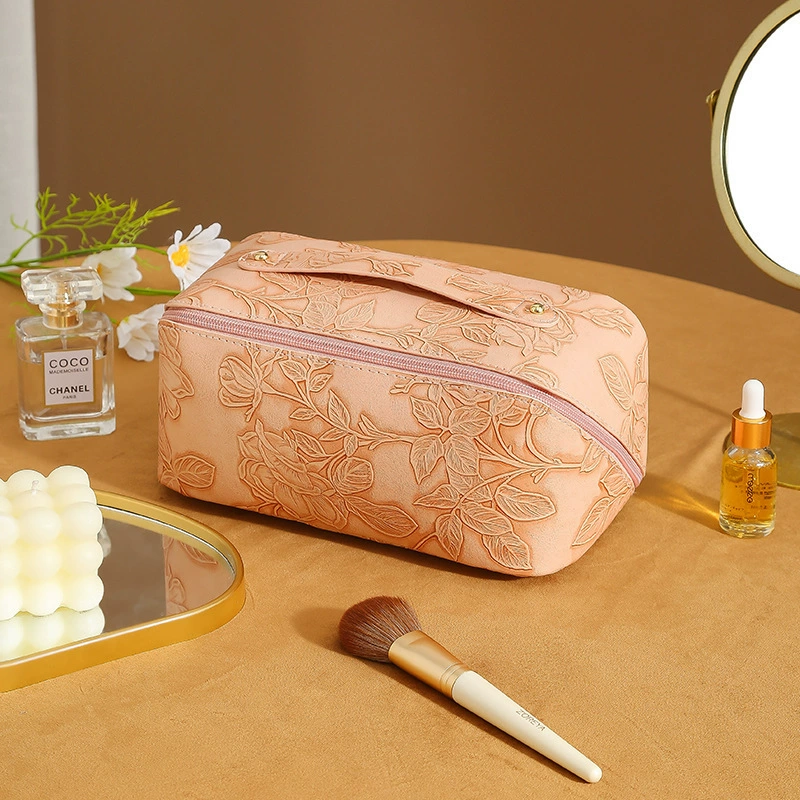 Pillow, polyurethane cosmetic bag, waterproof capacious retro organizer bag