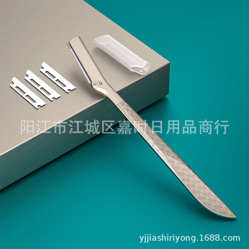 Alemán ceja peine tijeras novato ceja anti-arañazos cejas tijeras con peine acero inoxidable metal ceja tijeras herramientas de belleza en stock al por mayor