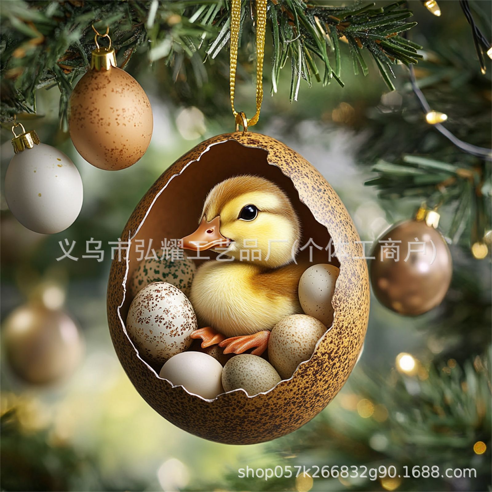 Nuevo acrílico plano transfronterizo para la cáscara de huevo animal de Pascua colgante de automóvil colgante de decoración del día de San Valentín image 11