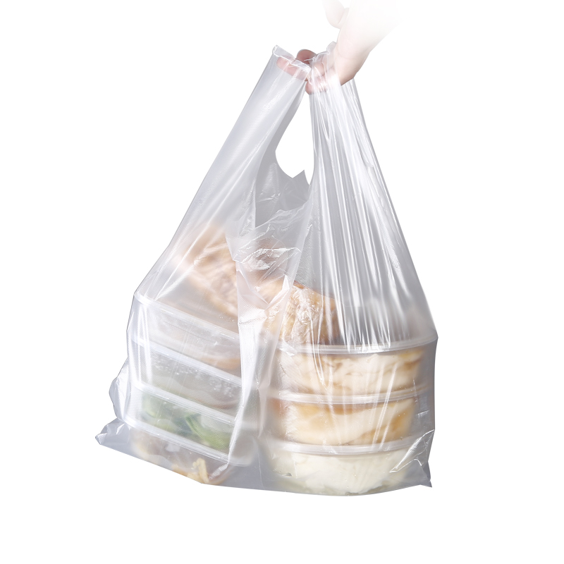 白色塑料袋背心袋透明方便袋一次性早餐袋子加厚手提打包袋购物袋
