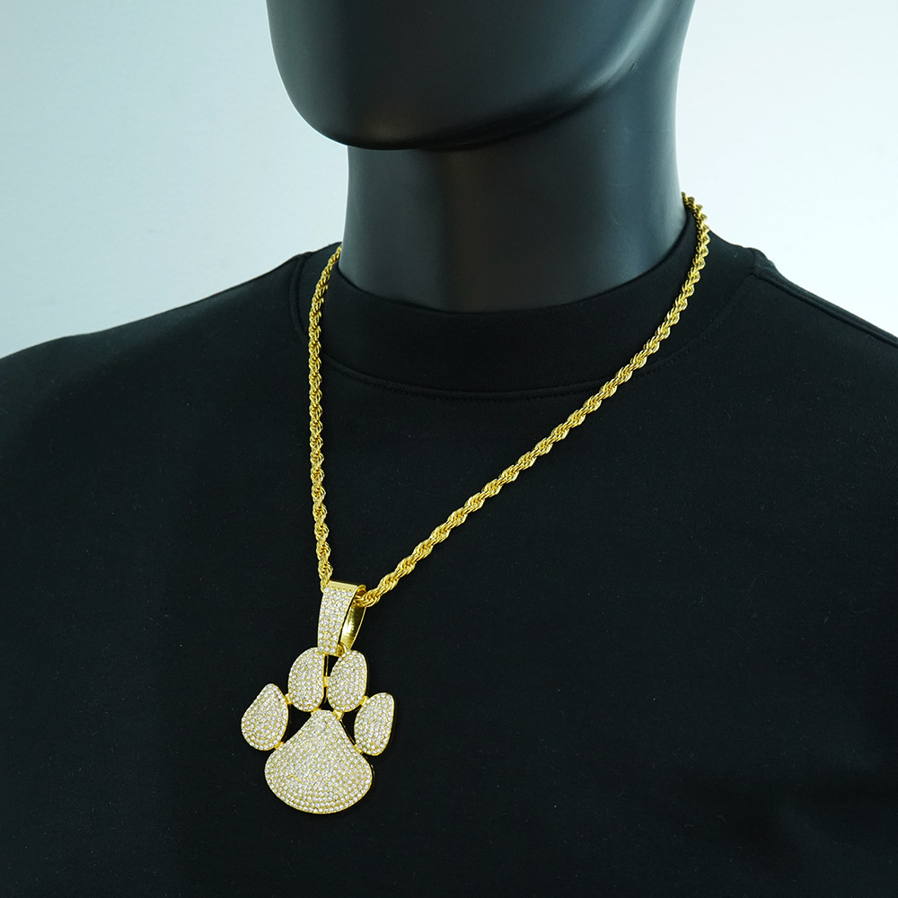 Europa y los Estados Unidos nicho nuevo colgante bolso calles hip hop lleno de diamantes símbolos de personalidad bolso collar cubano fábrica personalizada