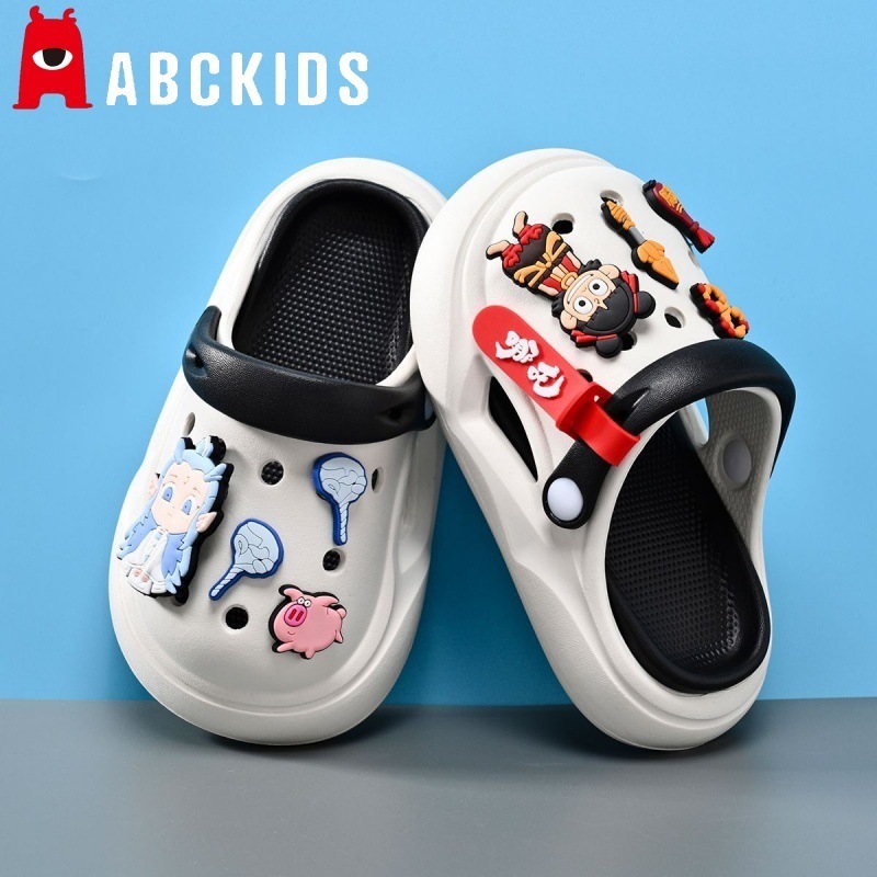Abckids Labubu 子供用下駄女の子スリッパベビー EVA ソフトソール滑り止めホームアウトドアビーチシューズ|undefined
