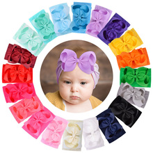 Newborn Wide Nylon Turban Girls Big Bows Hair Accessories