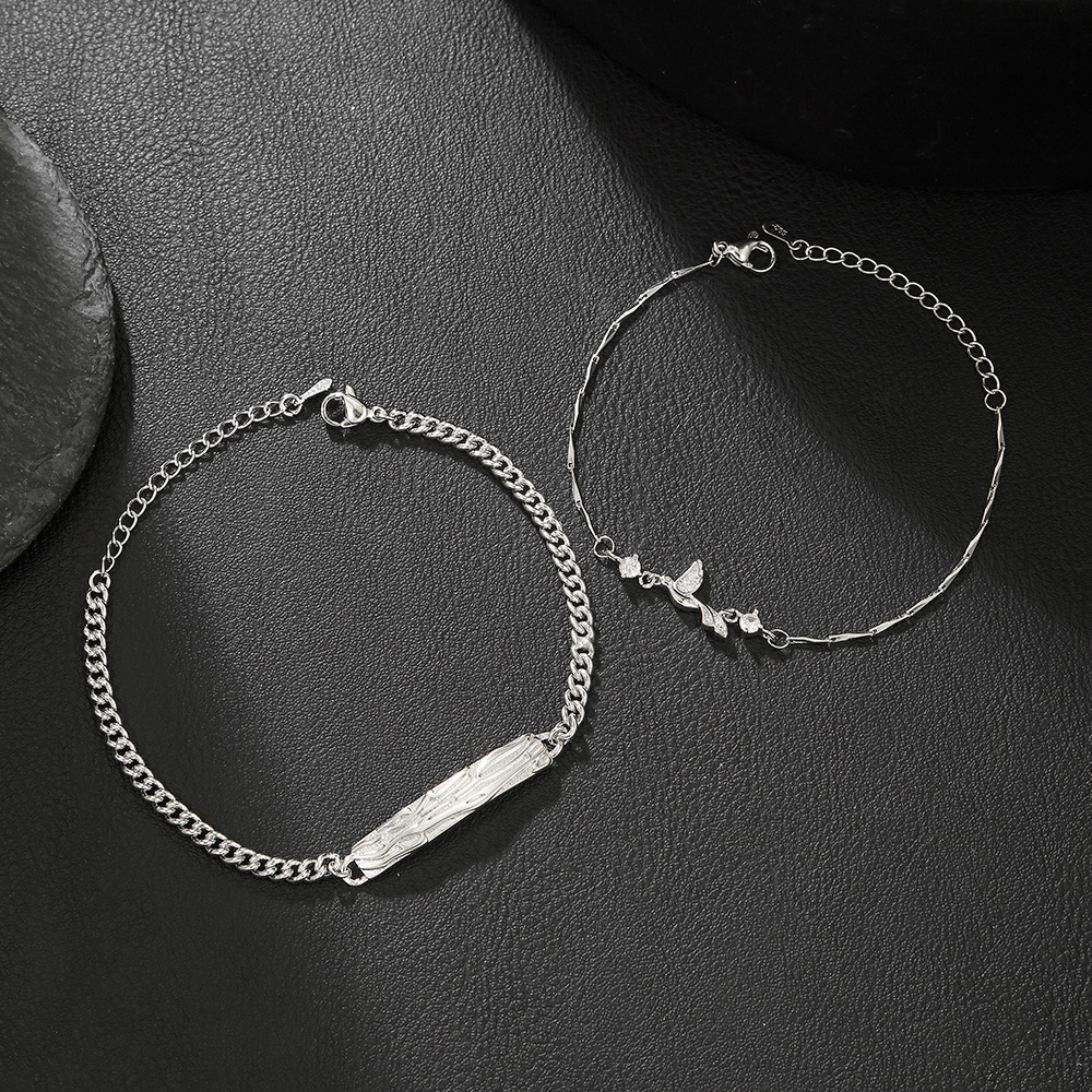 Bird Of Reconciliation Couple Bracelet Chain Necklace Set_voghion.com