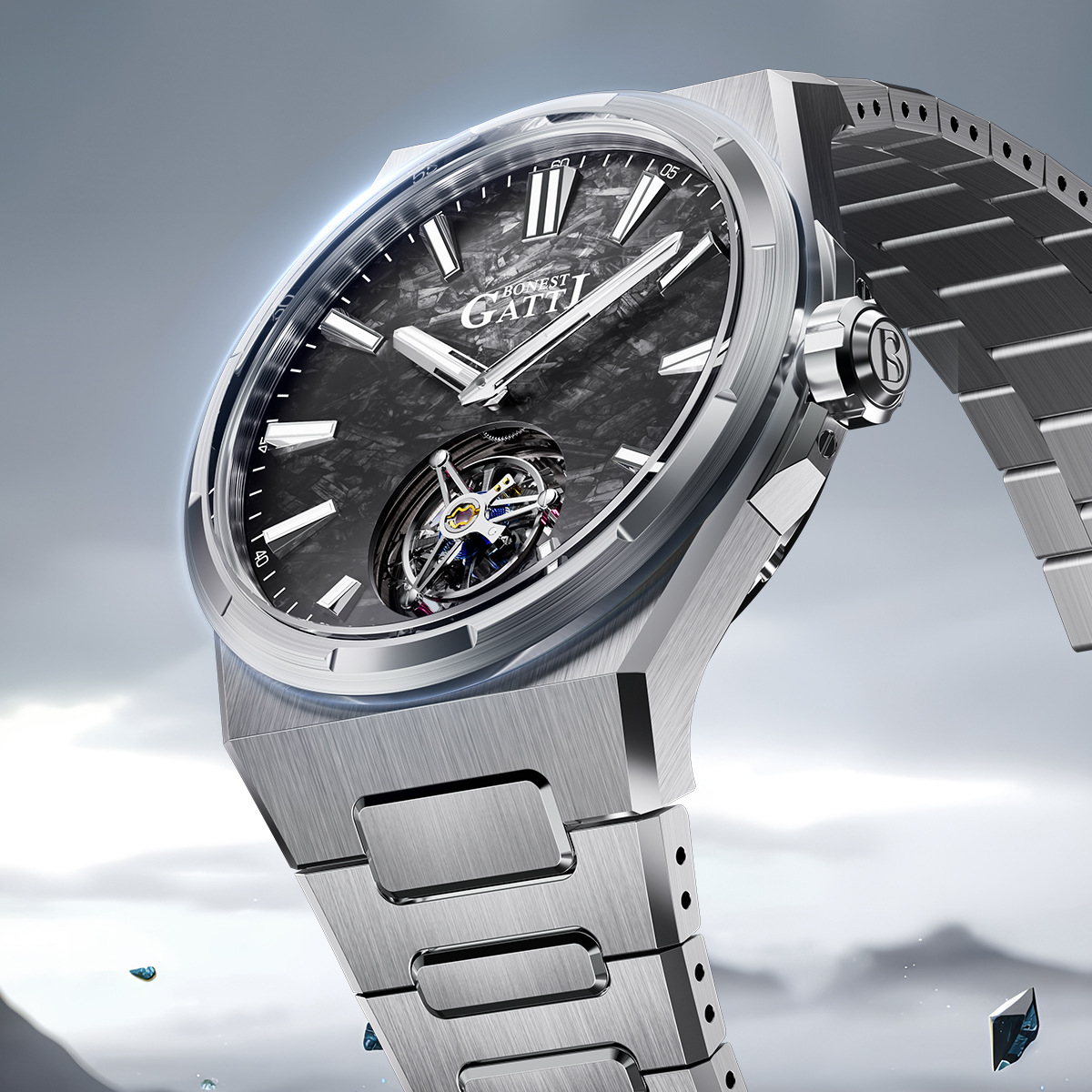 German Bugatti Bonest Gatti Watch Fully Automatic Mechanical Watch Tourbillon Men's Watch Wholesale Cross-Border Watch