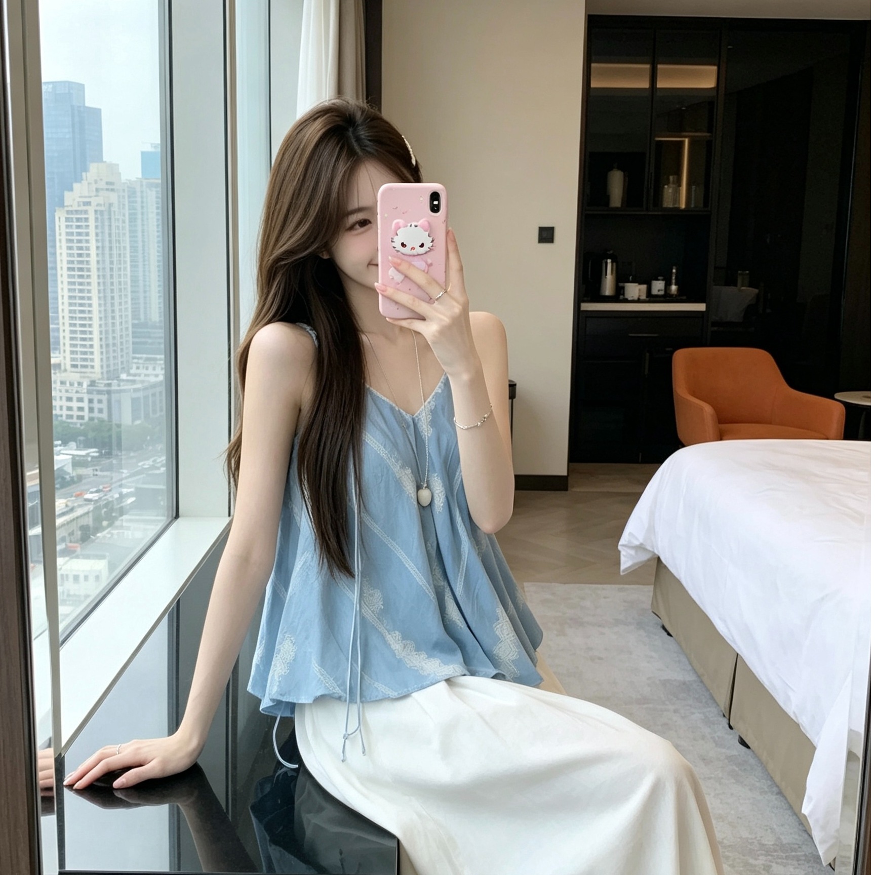 Cross-border French-style striped babydoll sleeveless camisole dress for women, 2025 summer new design, loose and stylish