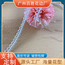 花边 水溶涤光细线条码小牙边单边洛丽塔袖口辅料lace fabric蕾丝